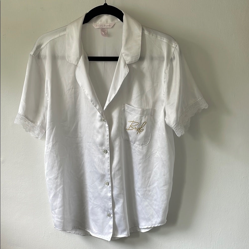 Victoria’s Secret | Bride White Silk Pajama Set | Medium